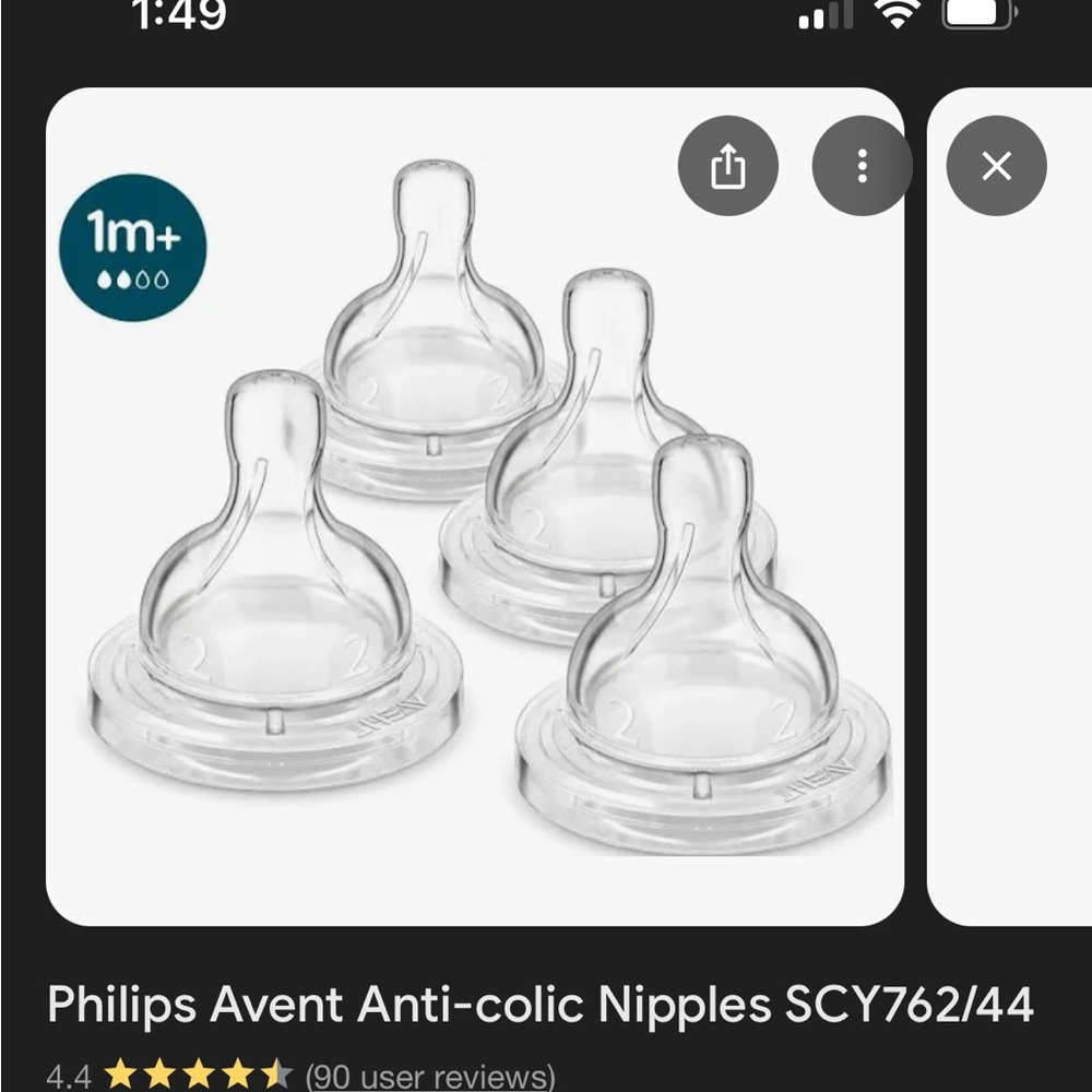 Philips Avent Clear Anti-colic Nipples